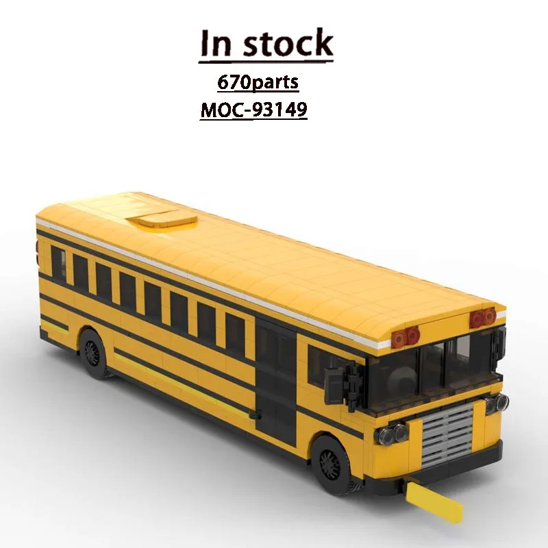 

MOC-93149 City School Kindergarten School Bus Building Block Model 670 Parts MOC Boys Children's Birthday Christmas Toy