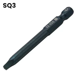 1 pc cabeça quadrada chave de fenda magnética bit sq0 sq1 sq2 sq3 65mm comprimento 6.35mm hex haste para chave de fenda elétrica broca ferramenta peças