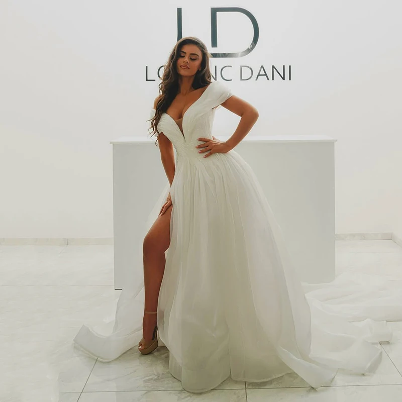 

Eightree Vestido de Noiva Renda 2026 Long Wedding Dresses Women Sweetheart Split Bride Dress Vintage Wedding Gowns Customized