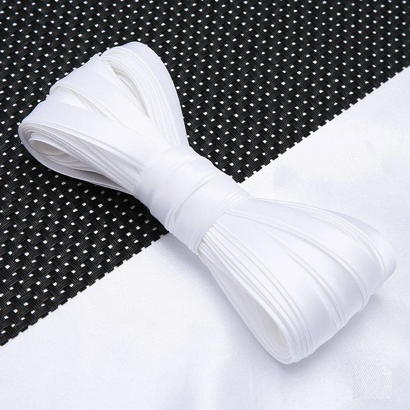 10 mm x 5 m Satin-Einfarbiger 4-fach gebügelfreier Schrägband - für Kragenbesatz, Cheongsam-Kantenverzierung & Heimtextilien – Detail 10