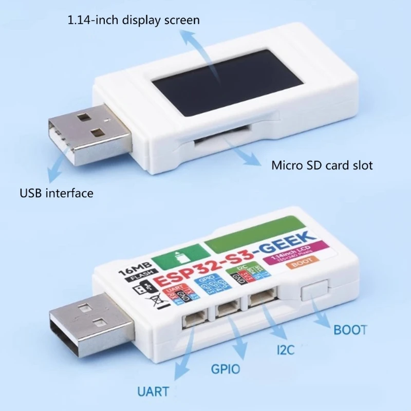 Base On ESP32-S3R2 Chip ESP32GEEK Development Board Support WiFi & Bluetooth-compatible With 1.14inch 65K Color LCD Dropship