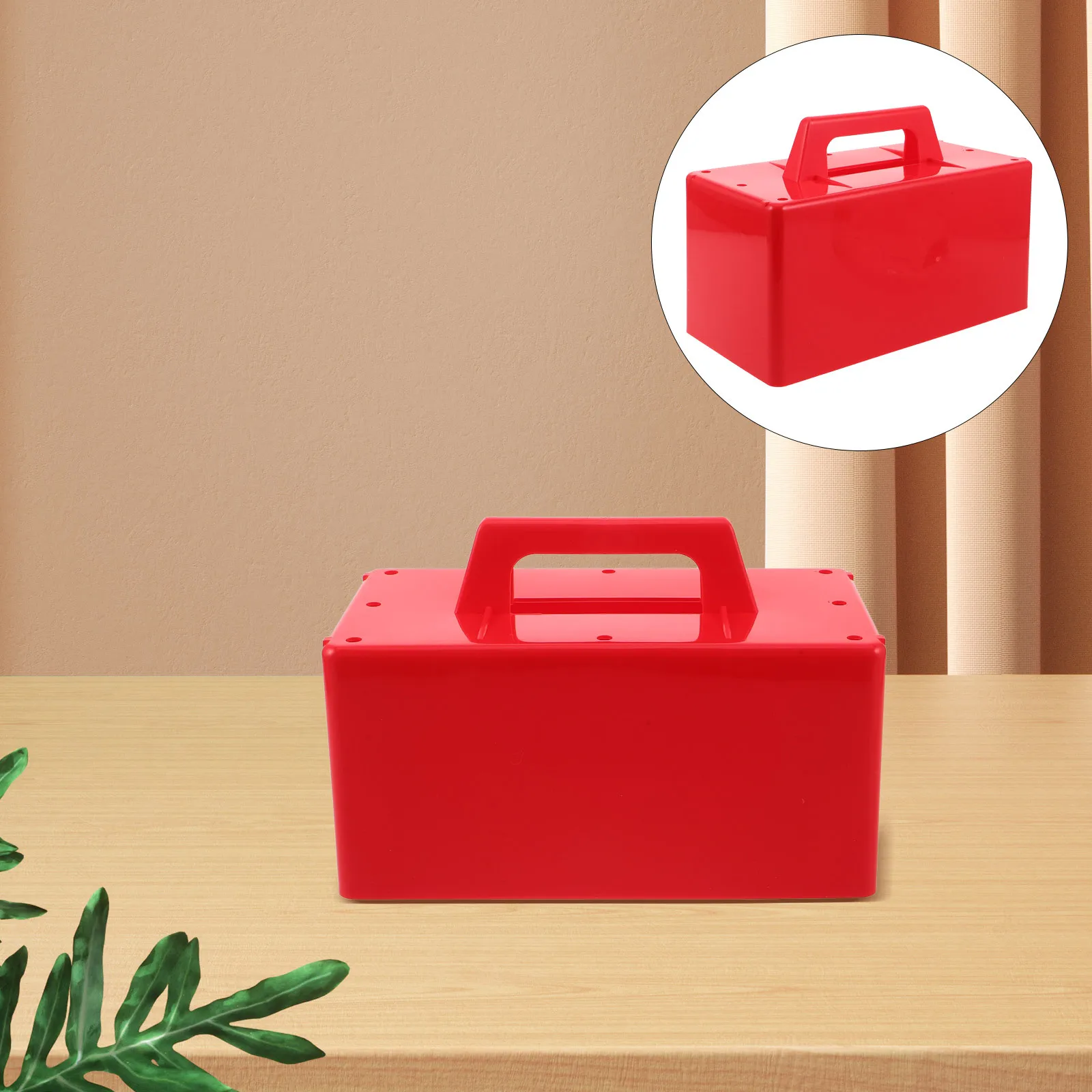 

Snow Brick Maker Large Red Plastic Mold with Handle for Kids Outdoor Snow Forts Sand Castles Winter Summer Playtime