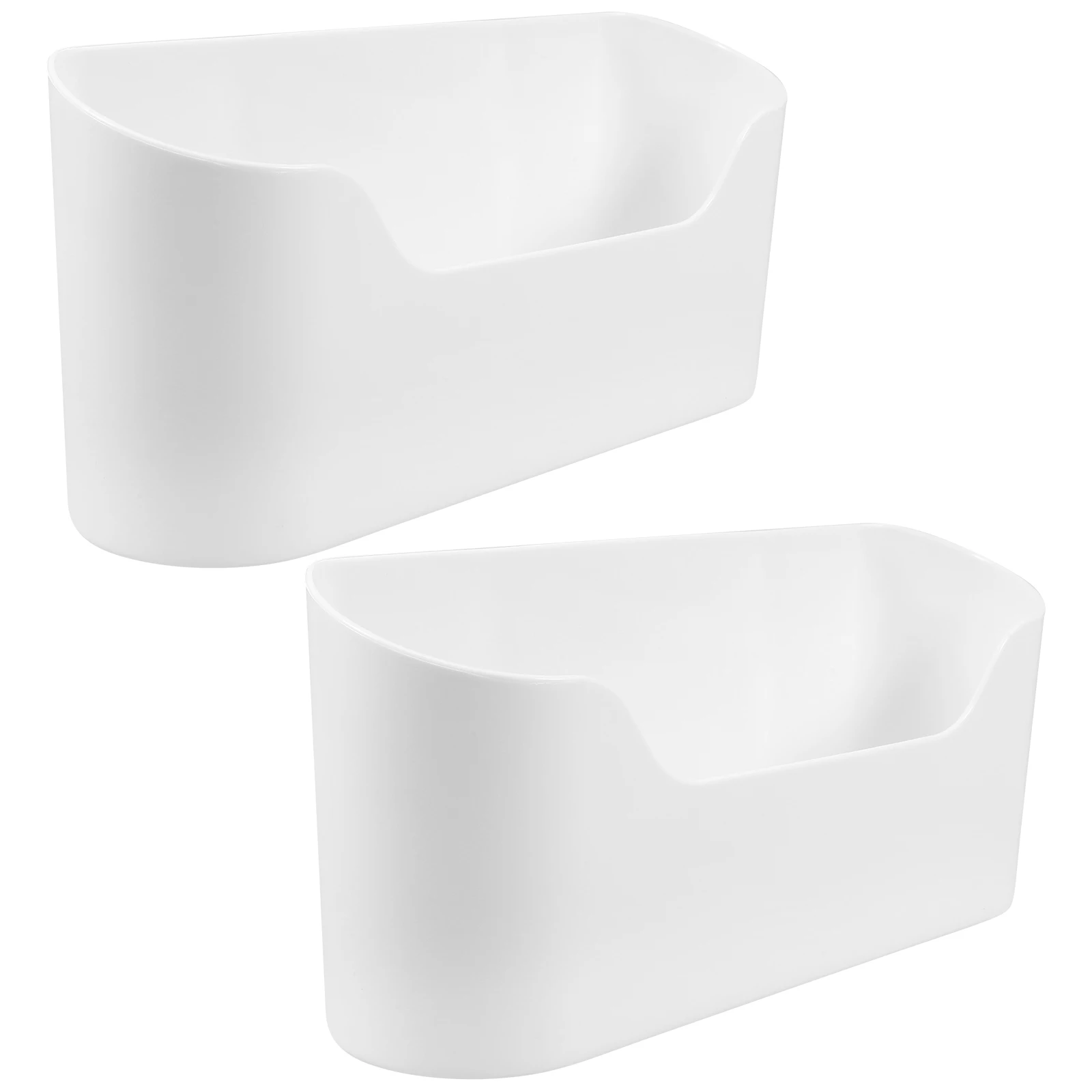 

2Pcs Kitchen Organizer Wall Mount Lid Hanging Storage Basket ABS Material Adhesive Cabinet Door Organizer Use