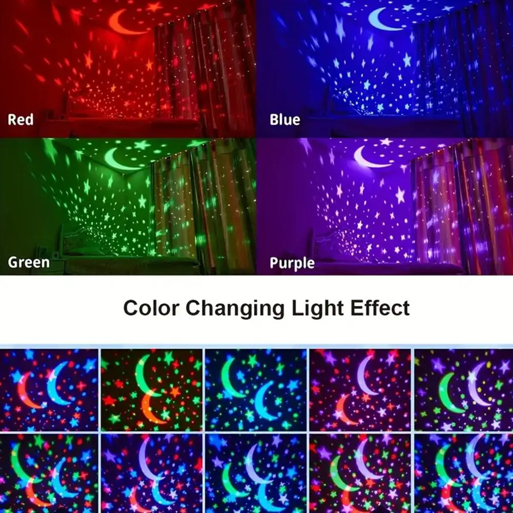 Multimodal Decor Projection Light USB Starry Sky Projection Light Aurora Borealis Water Ripple Star Spinning Atmosphere Light