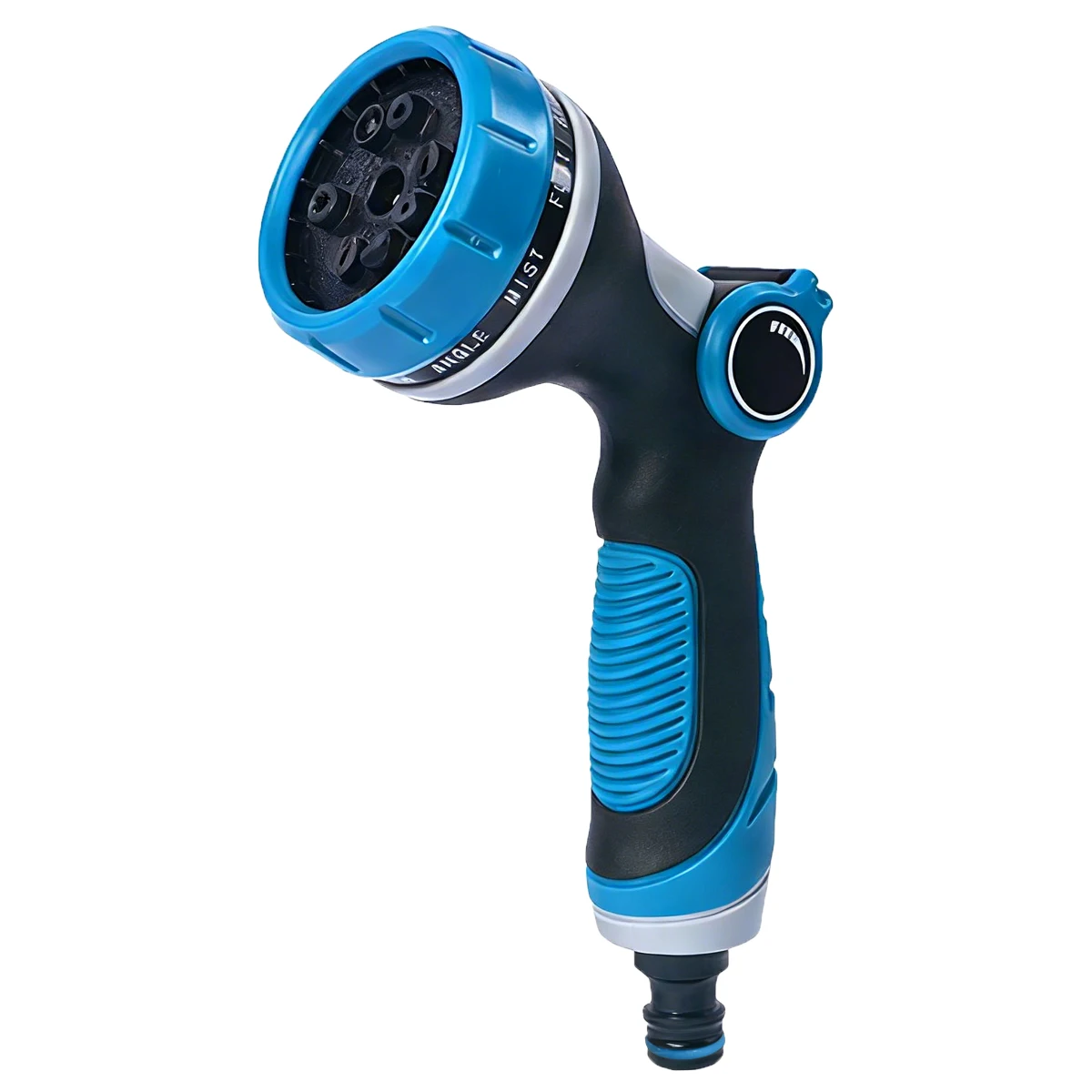 Garden Hose Nozzle 10 Adjustable Spray Modes Blue Thumb Control High Pressure Water Sprayer for Garden Watering Car Washing
