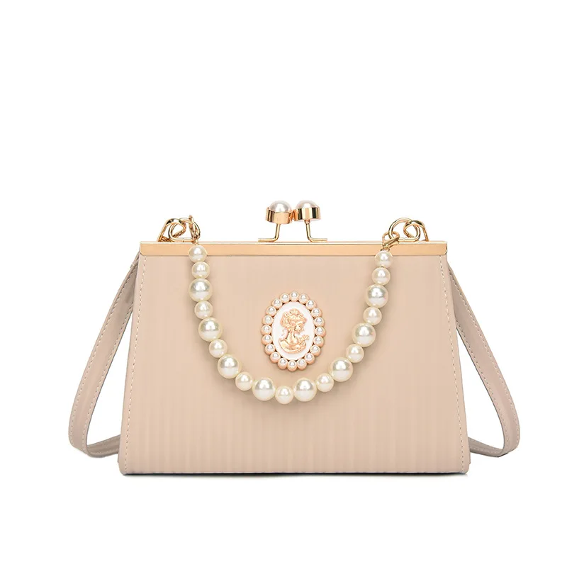 luxury designer lady crossbody bags Wedding evening bag with pearls elegant bags for women banquet fashion handbags for women