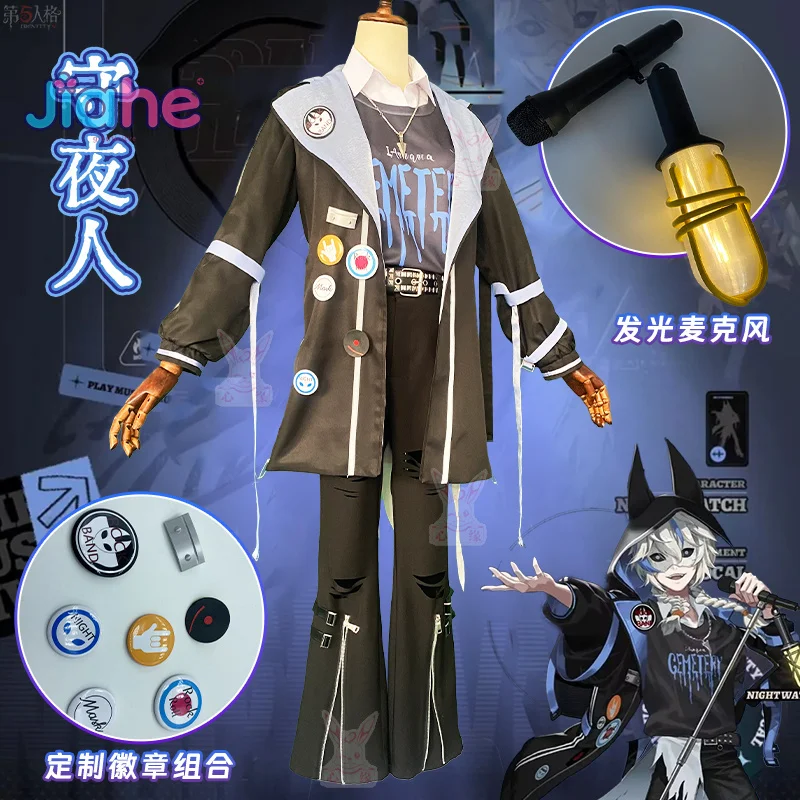 Ithaqua Identity Ⅴ Night watchman Cosplay C-104 Rock Band Costume Halloween Carnival Leisure Set Men's Women's Fashion Uniform