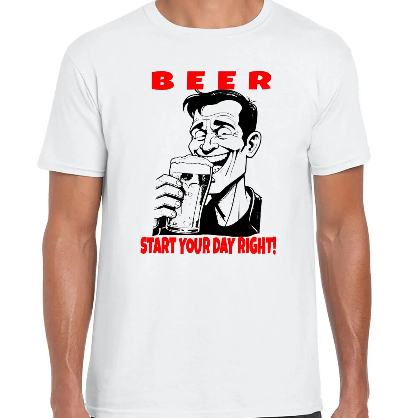 Bier T Shirt lustig Comic Cartoon Geburtstag Hirsch Witz Geschenk Top vintage Washed Breathable Top For Everyday Wear Stylish