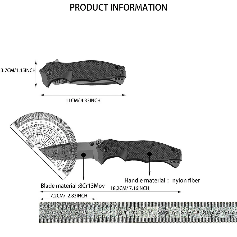 EDC التخييم في الهواء الطلق سكين للفرد المحمولة البرية استكشاف بقاء سكين جيب دائم الغابة الصيد أداة الدفاع عن النفس #6