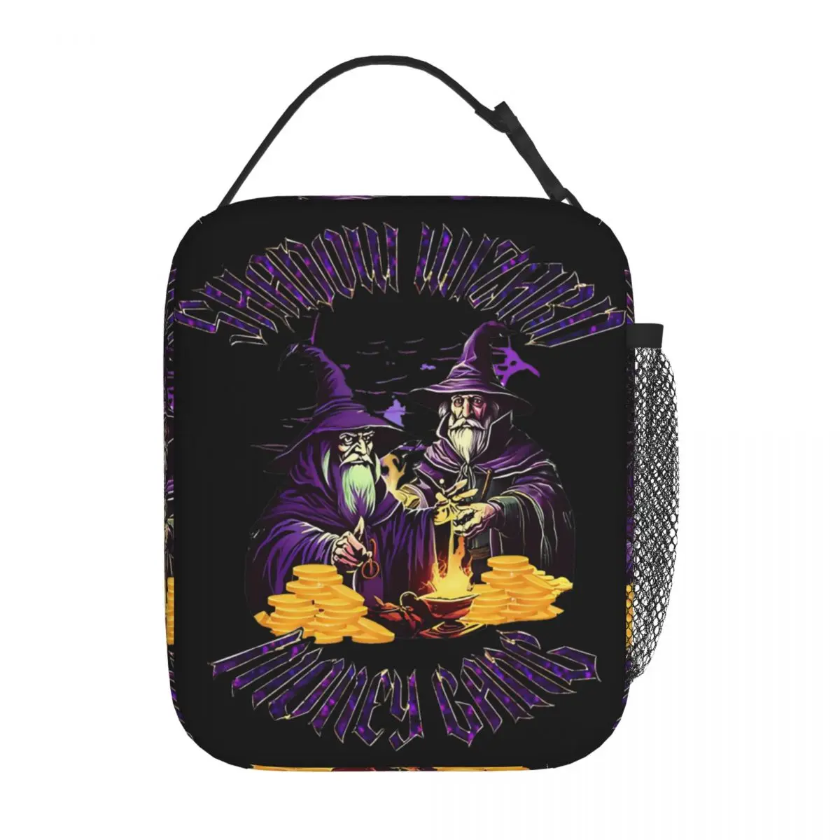 Retro Shadow Wizard Money Gang Insulated Lunch Bags Magic Music Food Container Portable Cooler Thermal Lunch Box For School