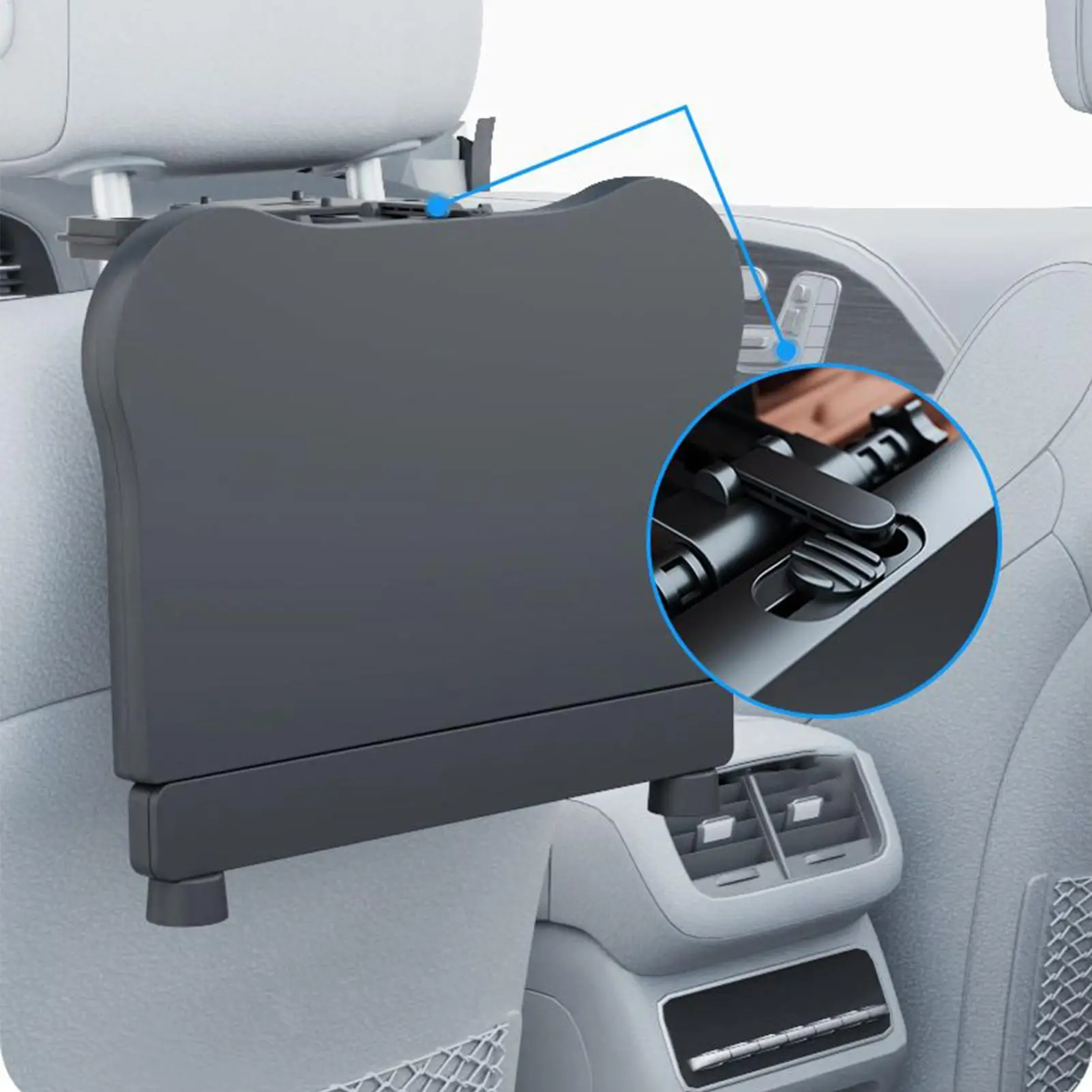 

Passenger Seat Tray Foldable Adjustable High Load-bearing Table Back Headrest Seat Eating Food Trays For Trailer RV Truck