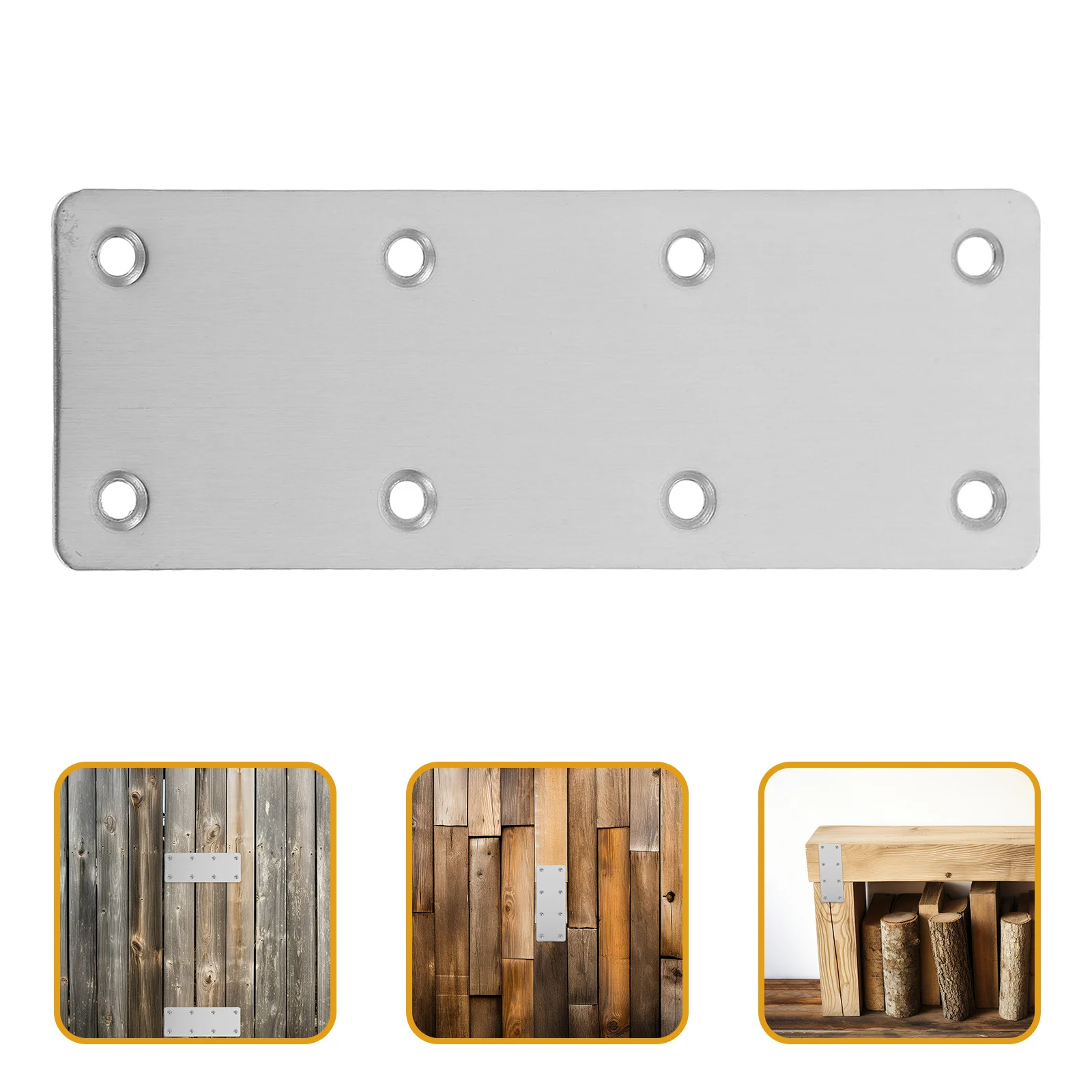 

5pcs Mending Plates For Wood Stainless Steel Flat Straight Braces Multi-Hole Fixing Hardware Connectors Furniture Support