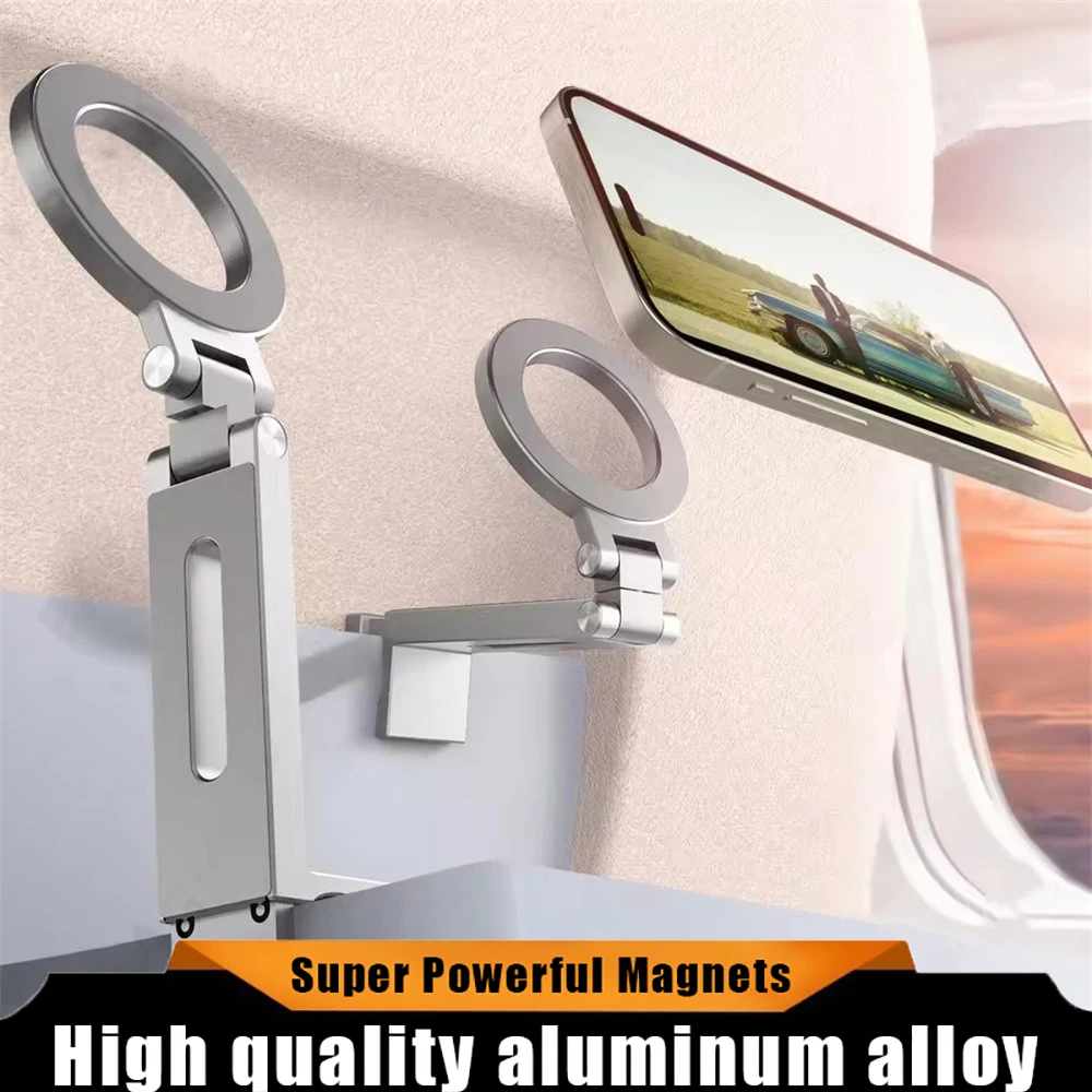 

Universal Magnetic Phone Holder Travel Essentials Flexible Rotation Hands-Free Airplane Phone Mount for IPhone15 Pro Max Series