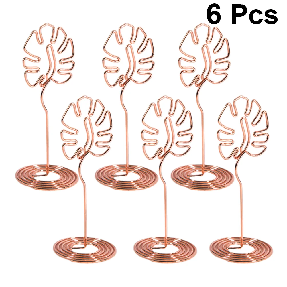 4 Pcs Name Clip Holder Table Number Holders Bracket Desktop Decoration Paper Clips Memo Note