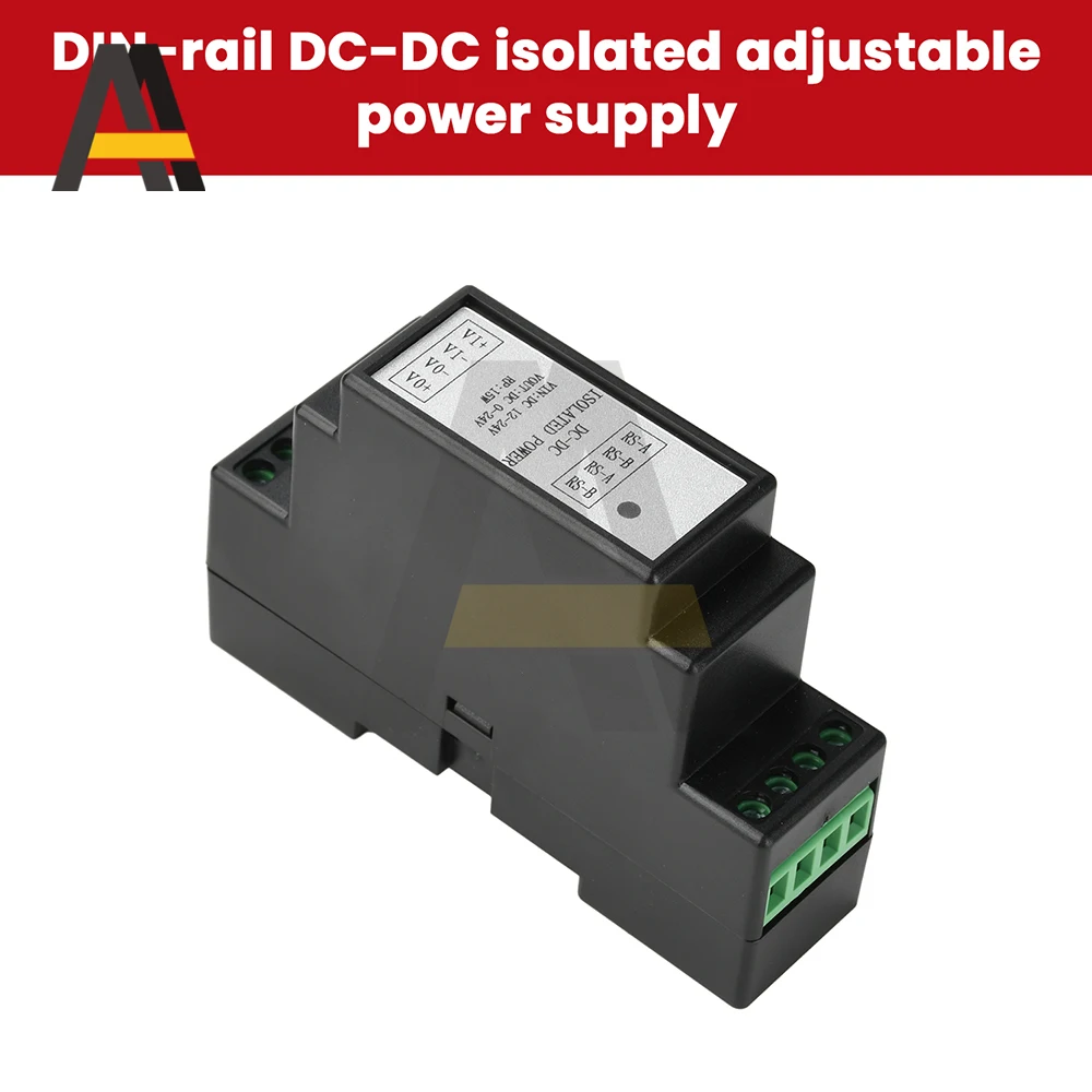 Din السكك الحديدية إمدادات الطاقة DC-DC معزولة قابل للتعديل 12-24 فولت المدخلات 0-24 فولت الناتج يدعم Modbus RS485 الاتصالات للصناعية