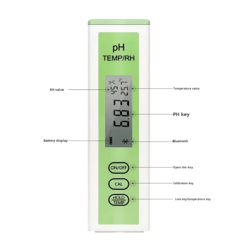 New for Water Quality for Pen Automatic Temperature Compensation Humidity Convenient High Precision PH Meter for Swimming