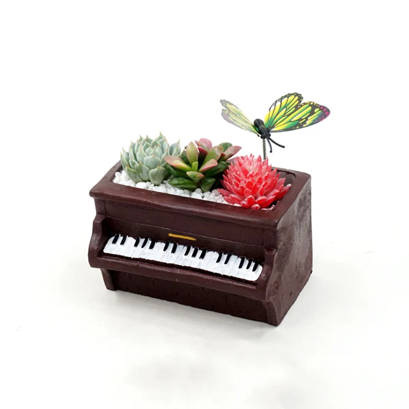 Piano Shaped Flower Pot Mold Jesmonite Silicone Mold for Pots,Home Garden Plaster Vase Molds DIY Concrete Vessel Mold for Candle