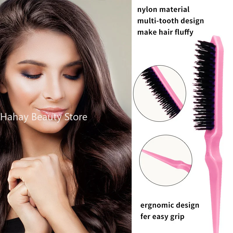 Hair Styling Comb Set Teasing Hair Brush Triple Teasing Comb Rat Tail Combs Edge Brush Hair Tail Tools Braid Tool Loop