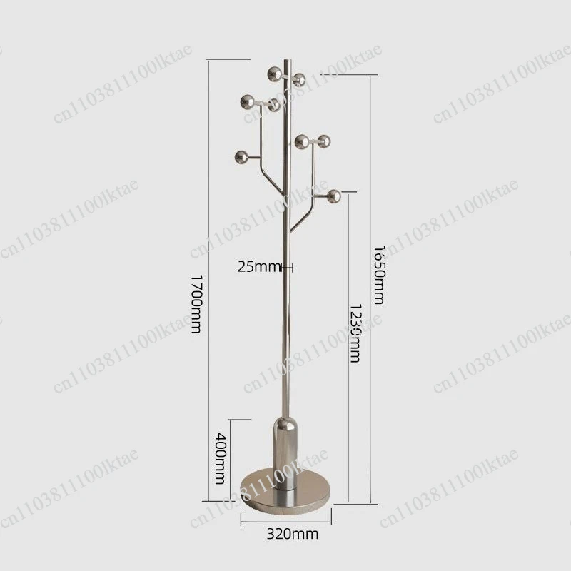 Household Floor-to-ceiling Small Stainless Steel Indoor Room Hanging Clothes Solid Wood Hanging Hangers