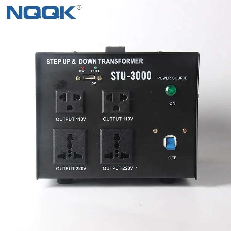 STU Power voltage converter STU-3000VA step up and down voltage transformer with USB