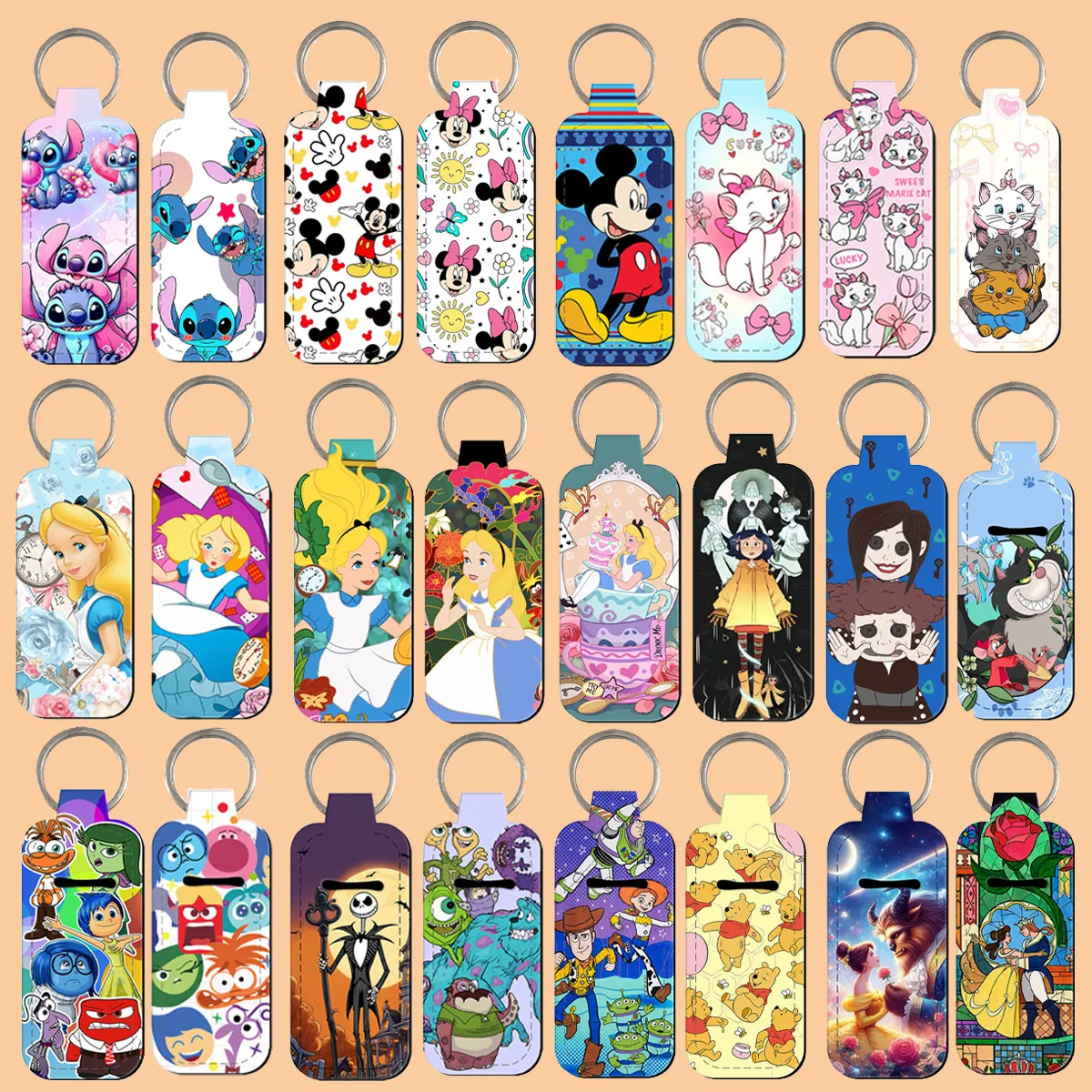 1 шт., милый кот, держатель для губной помады, брелок с принтом, мультяшный брелок, модный брелок для ключей с бальзамом для губ, сумка, подвески, дорожные аксессуары