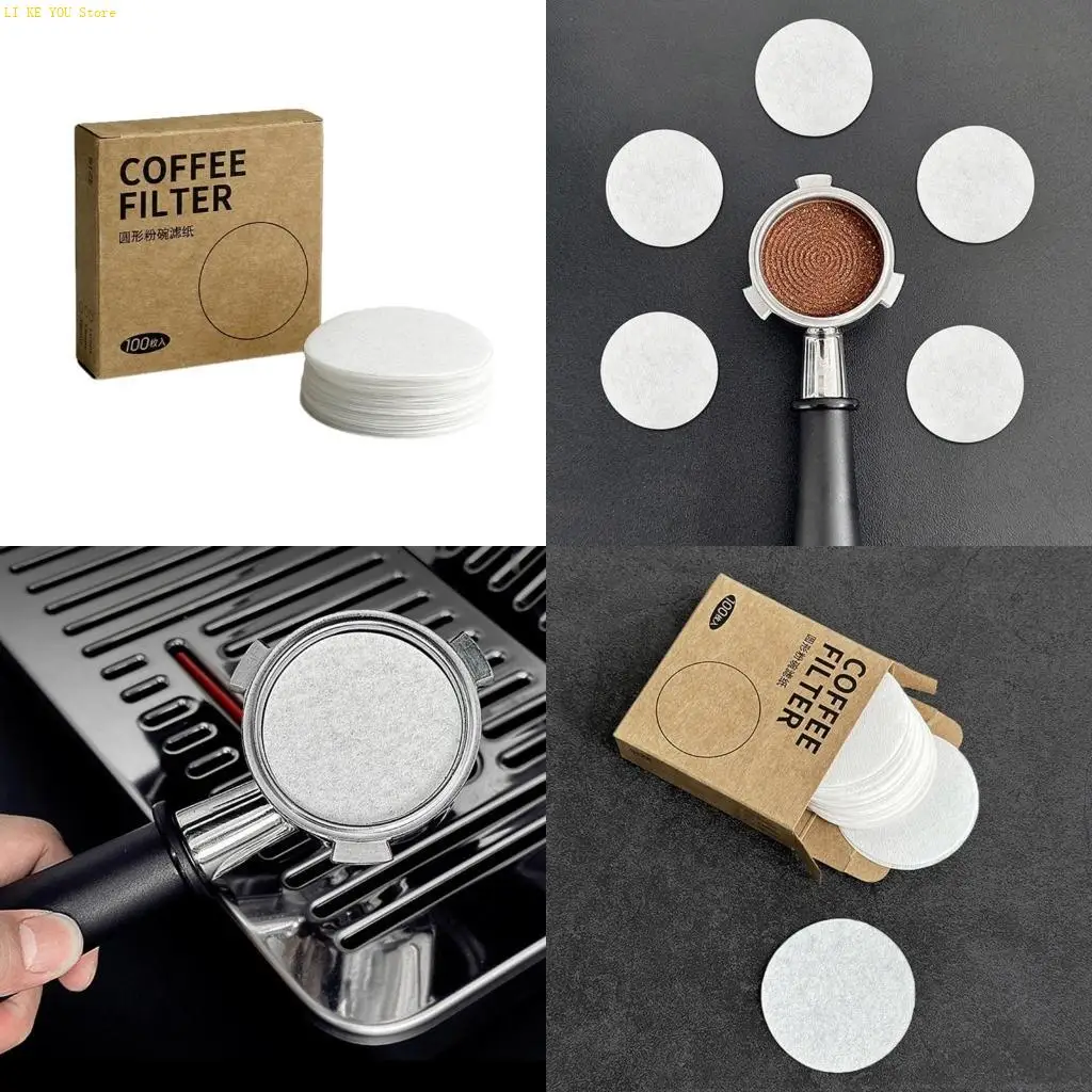 

W3JE 51mm/58mm Coffee Filter Papers Powder Bowl Filter Papers Coffee Accessories