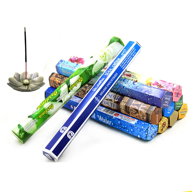 Natürliche weiße Salbei-Räucherstäbchen, 20 Stück/Box, indische Räucherstäbchen, 58 Duftvarianten zur Auswahl, 22,5 cm, Palo Santo Sandelholz-Räucherstäbchen