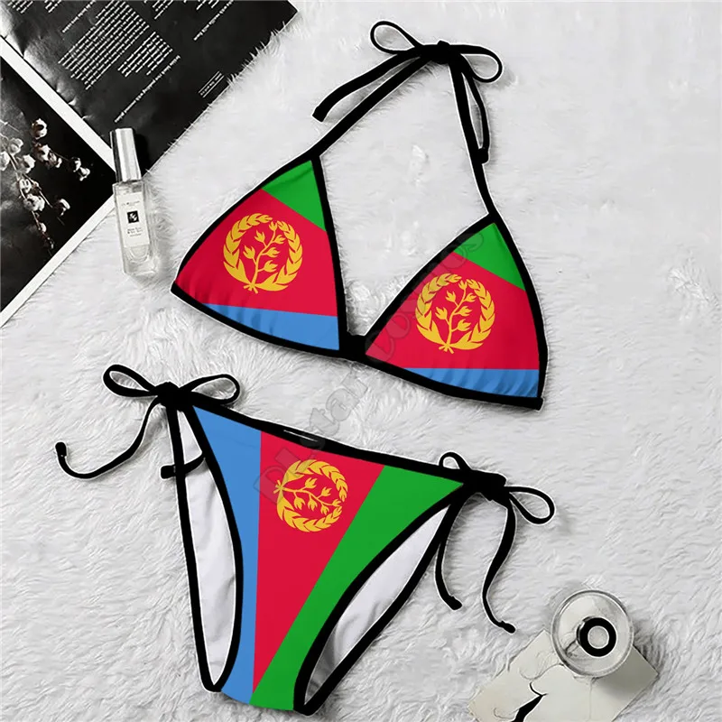 

PLstar Cosmos Bikini Eritrea 2 Piece Bikini 3D All Over Printed Summer Women Bikini Women's Swimwear Sexy Swimsuit Bikini Sets