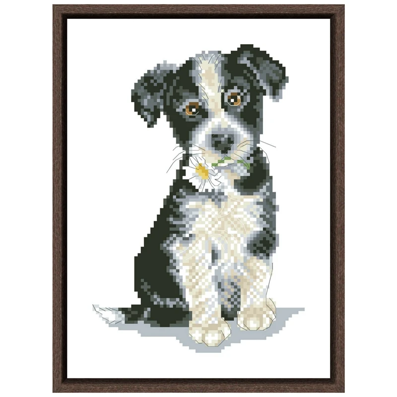 Boards border collie cross stitch kits dog embroidery needlework sets 18ct 14ct 11ct white cloth cotton thread DIY handmade