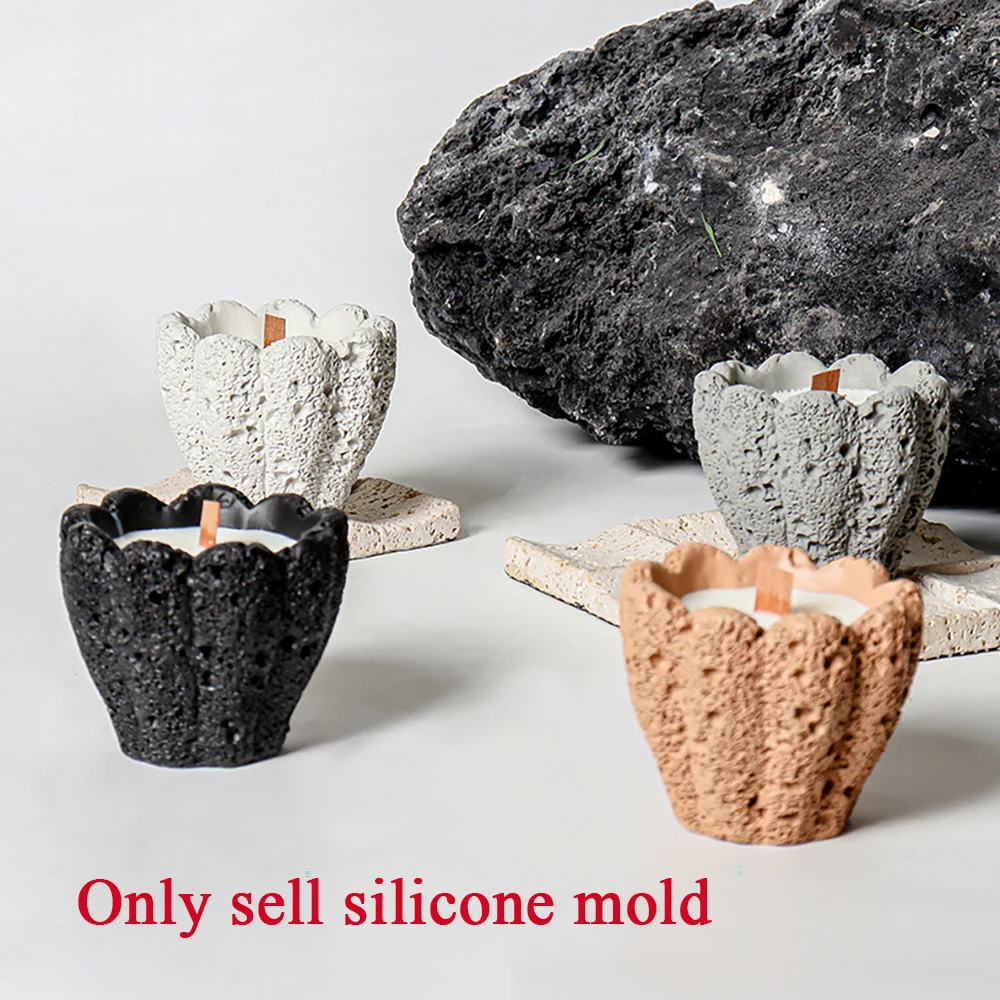 

DIY Silicone Mold for Cement Candle Jar, Creative Candle Cup Making Kit,Gift for Craft Lovers，DIY Candle Holder Molds