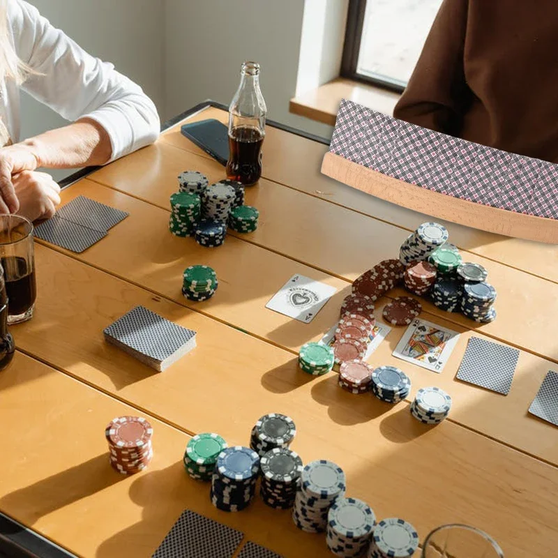 2/3/4 قطعة من مجموعة خشبية منحنية أوراق اللعب حامل حر اليدين كسول بوكر قاعدة حامل بطاقات الحفلات ألعاب اكسسوارات للأطفال