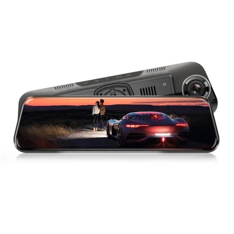 

10 Inch Touch Screen Car Rearview Mirror with 4K Resolution Dual Lens DVR Camera Dash Cam Video Recorder