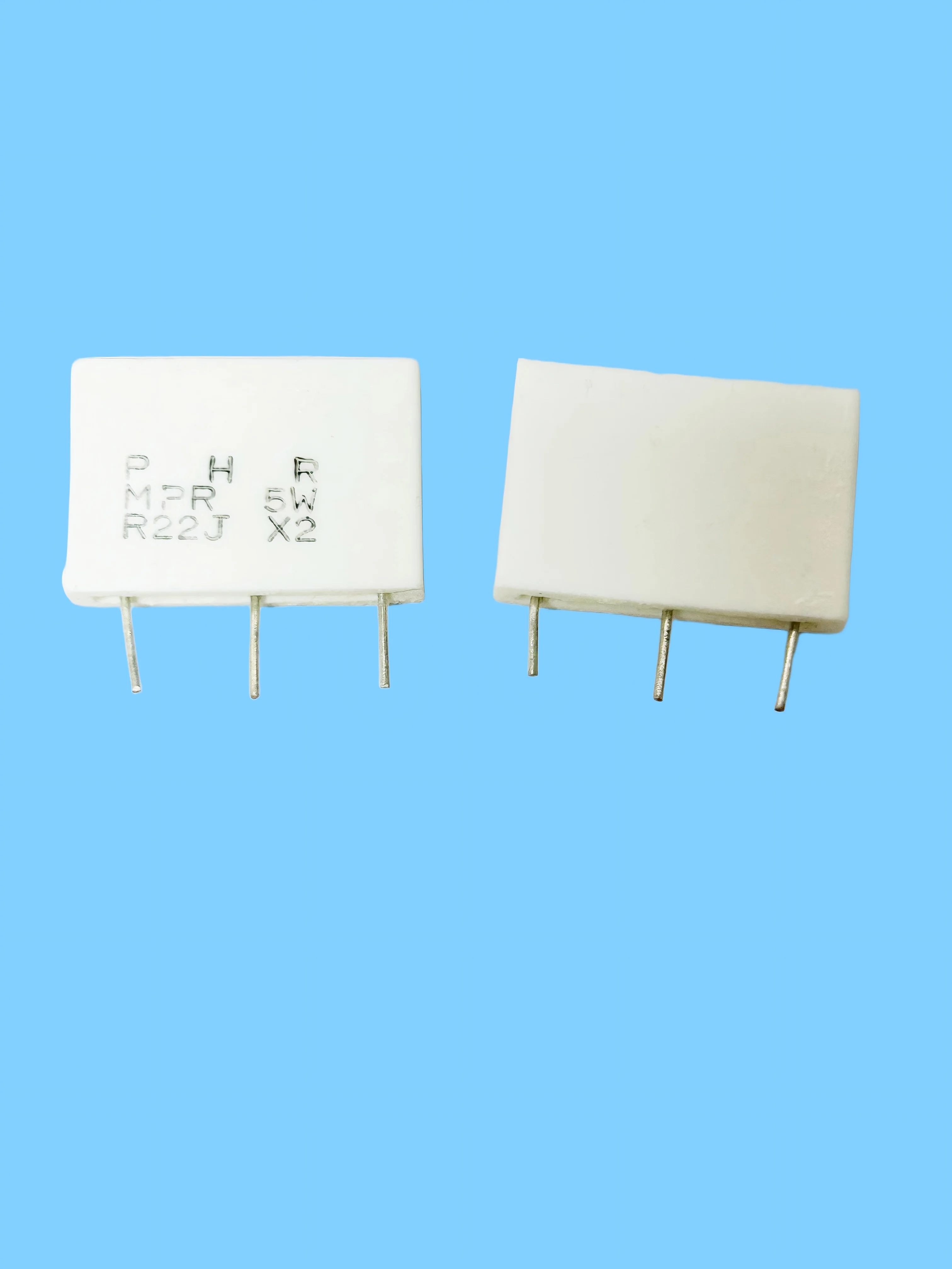 2Pcs P H R  MPR 5W 0.18R 0.22R 0.33R 0.47R Twin Non-inductive Tripod Cement Resistor