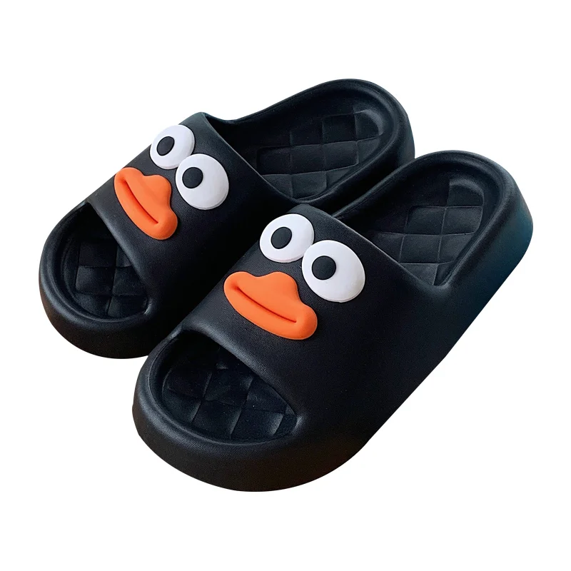 Women Slipper Couple Funny Duck Cute Cartoon EVA Anti Slip Soft Thick Sole Slippers Summer Bathroom Cool Slippers For Men