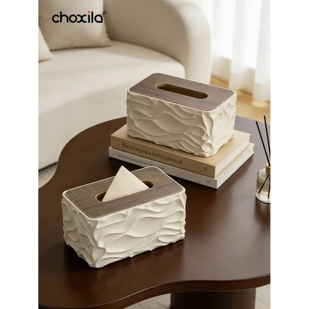 

1pc Modern Tissue Box Cover, Plastic Tissue Holders, For Bathrooms, Kitchen, Office, Home, Bedroom Dresser, Countertop