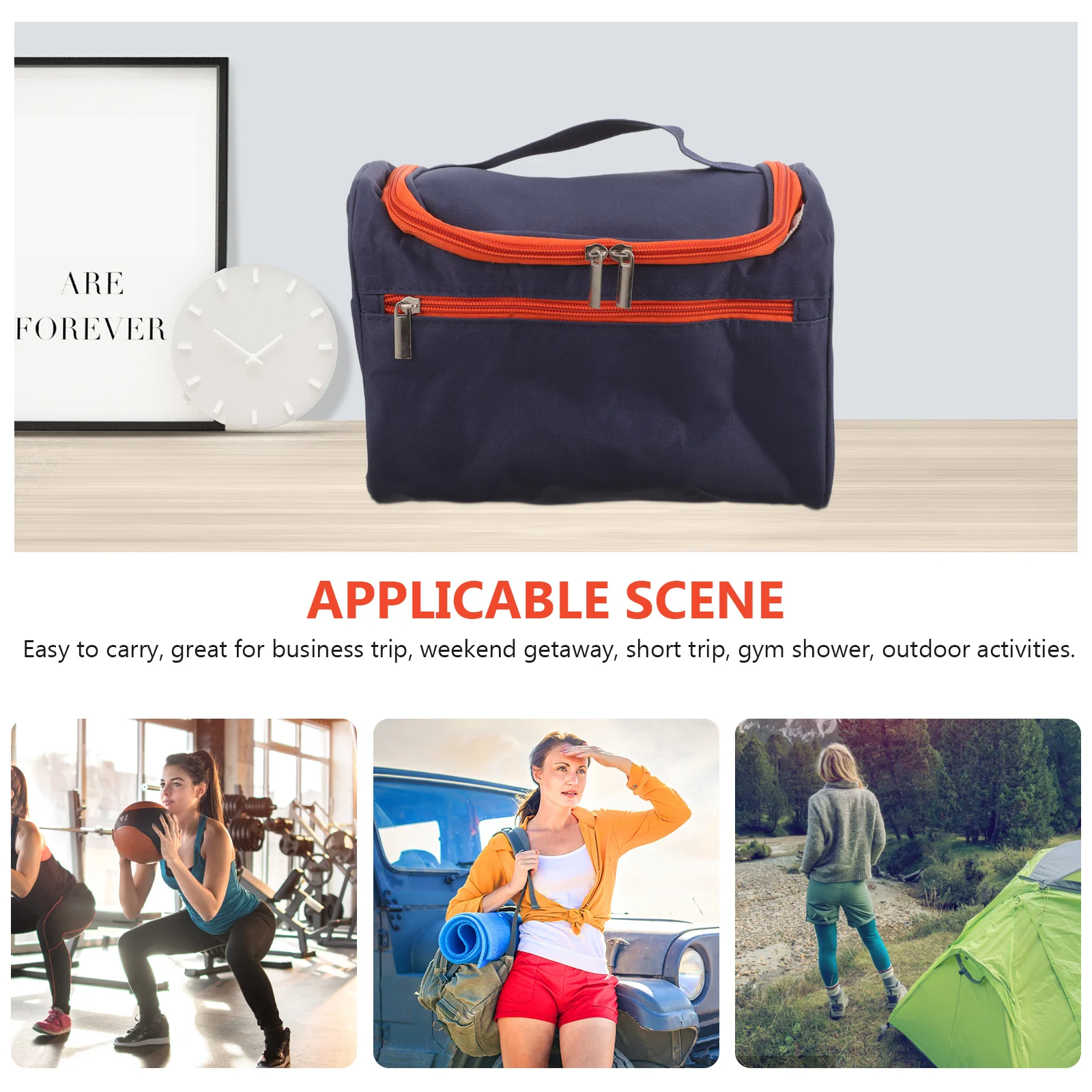 

Men Toiletry Bag Waterproof Travel Storage Pouches for Makeup Cosmetics ganizer Bags Large Capacity H held Blue