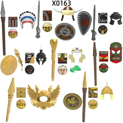 The X0163 Saint Seiya Aborigines Tutankhamun Hun Warrior Ares Athena Evil Knight Chief Model Blocks MOC Bricks Gifts Toys