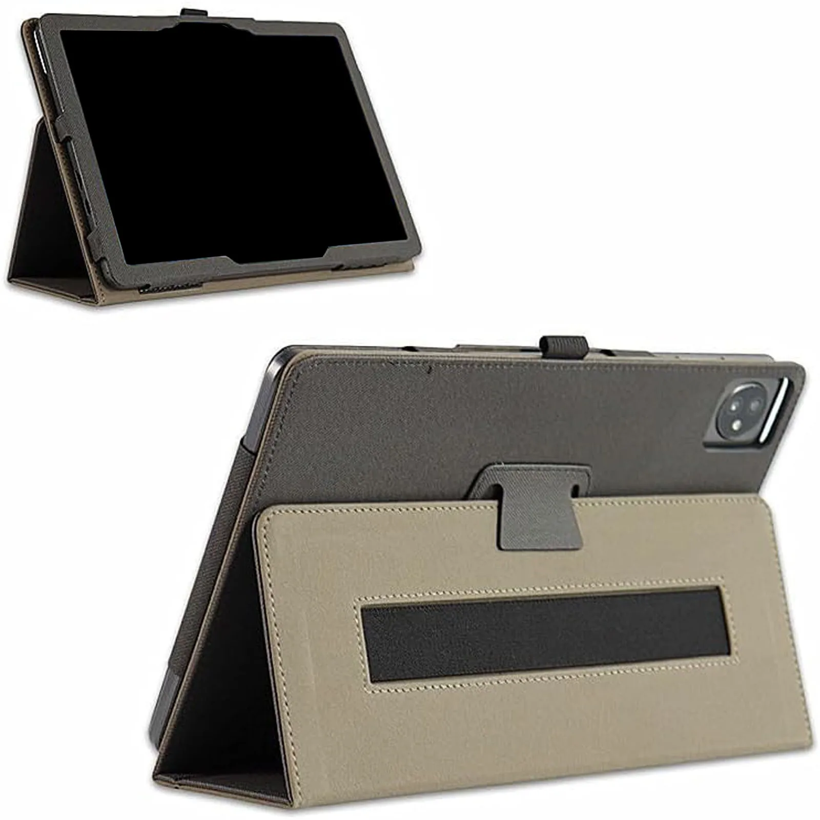 Tablet Case for TCL Tab 10 Gen 2 Protective Cover Kickstand Function Shockproof (PU Leather Material)