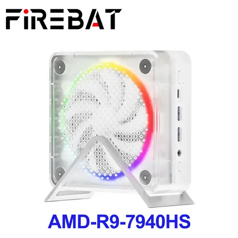 FIREBAT 미니 PC 데스크탑 게이밍 컴퓨터, 다채로운 게이머, AMD R9-7940HS 미니 PC, MN56, 16GB, 512GB, DDR5, RJ45, BT5.2, WIFI6 Best5 FIREBAT 미니 PC 데스크탑 게이밍 컴퓨터, 다채로운 게이머, AMD R9-7940HS 미니 PC, MN56, 16GB, 512GB, DDR5, RJ45, BT5.2, WIFI6 Best5