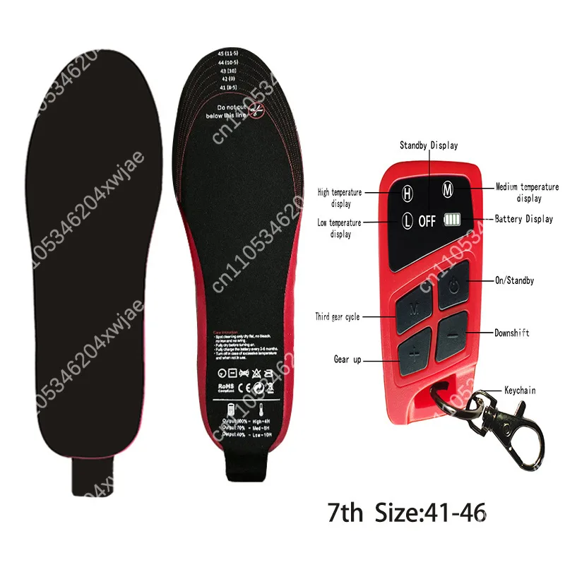 Rechargeable Electric Heated Insoles 3 Gear Smart Temperature Control Winter Warm Foot Warmer for Men Women