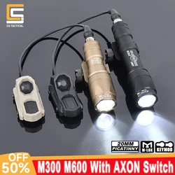 WADSN Surefir M600 M600C Tactical Flashlight Airsoft Hunting Aisoft WeaponScout Light Axon Dual Function Switch Picatinny Rail