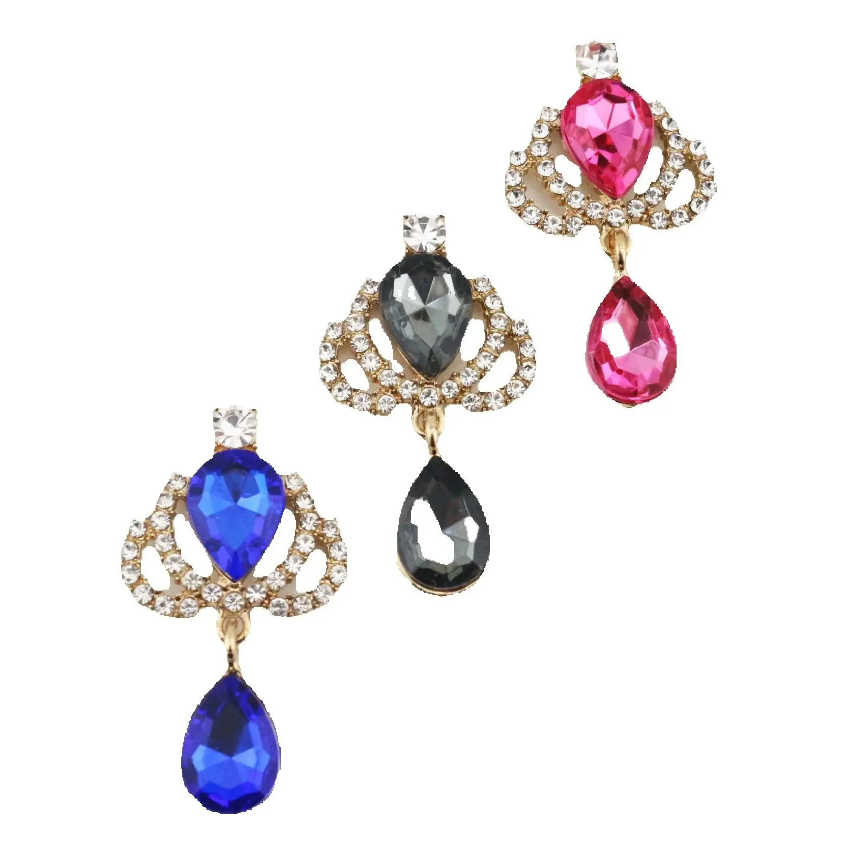 10 قطعة 24*40 مللي متر تاج صغير كريستال أكريليك أزرار كريستال حجر الراين قلادة DIY بها بنفسك للملابس الديكور مجوهرات اكسسوارات #5