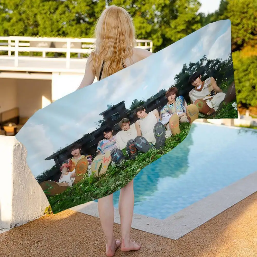 الصبي الفرقة N-NCT أتمنى المغني منشفة الشاطئ لطيف الصيف الاطفال حمام كبير بركة الشاطئ منشفة ستوكات ماصة للسباحة السفر