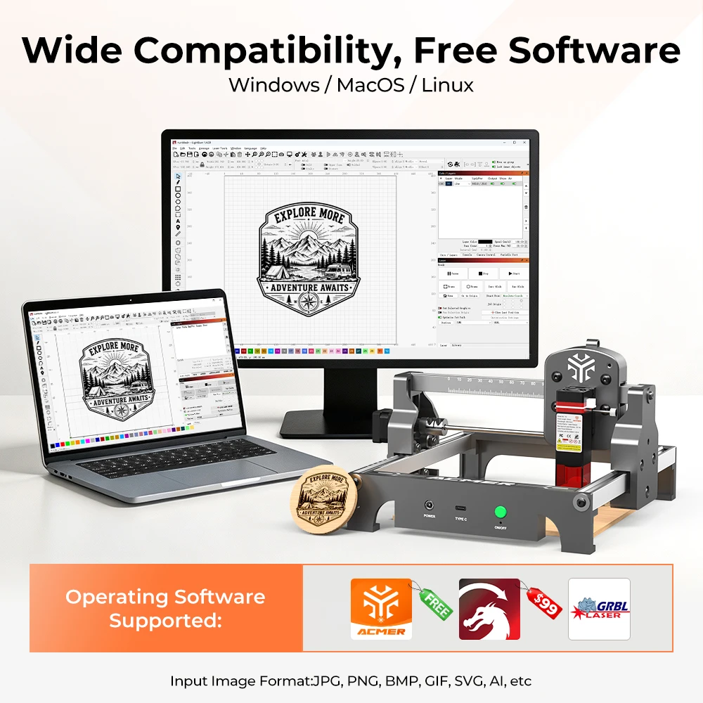 เครื่องแกะสลักเลเซอร์แบบพกพาขน - Mini Laser Engraver Cnc Router บทวิจารณ์และราคา