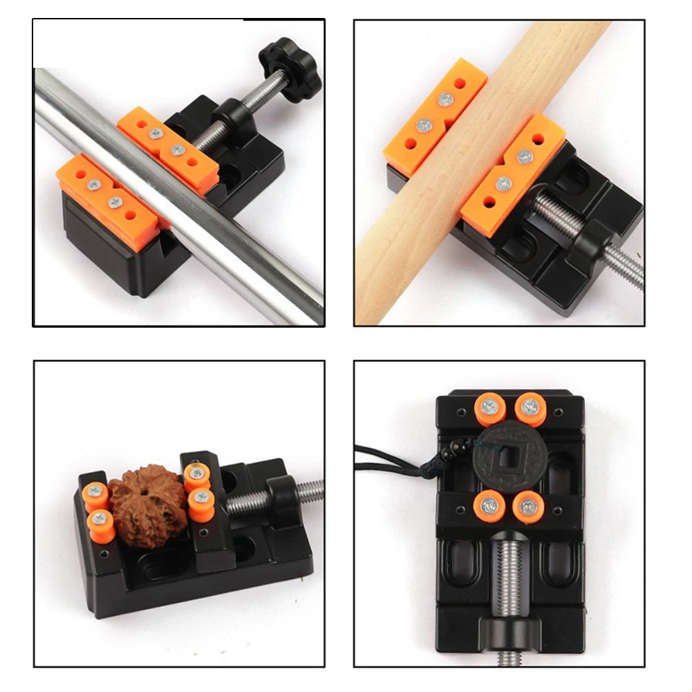 1pc Small Vice Clamp Table Vise Household High-carbon Steel Heavy Duty Flat Nose PliersTool Hand Tools Replacement Accessories