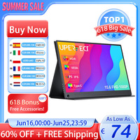 UPERFECT 15.6Inch LCD Monitor Portable Ultrathin 1080P IPS FHD USB Type C Dispaly For Laptop Phone XBOX Switch PS5 Gaming Screen