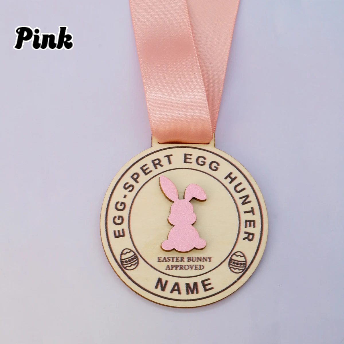 Custom Easter Bunny Medal with Ribbon, Personalized Keepsake