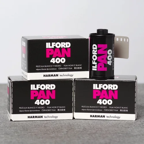 Imagen 2 del producto Clásicos 1-10 rollos ILFORD Pan 400 Película blanca y negra 135 35 mm B&W Película negativa 36 Cámara de película de exposición (vida útil: 2028)