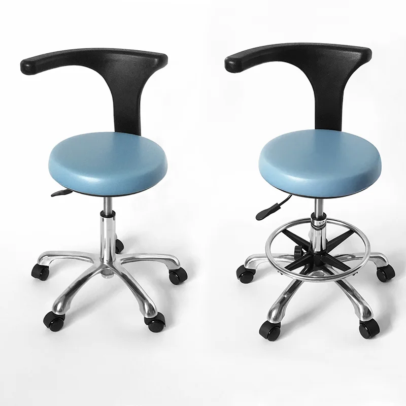 

Dentist Swivel Chair with Backrest Adjustable Lift Nurse Assistant Bar Stool Salon Shampoo Chair with Mute Wheels