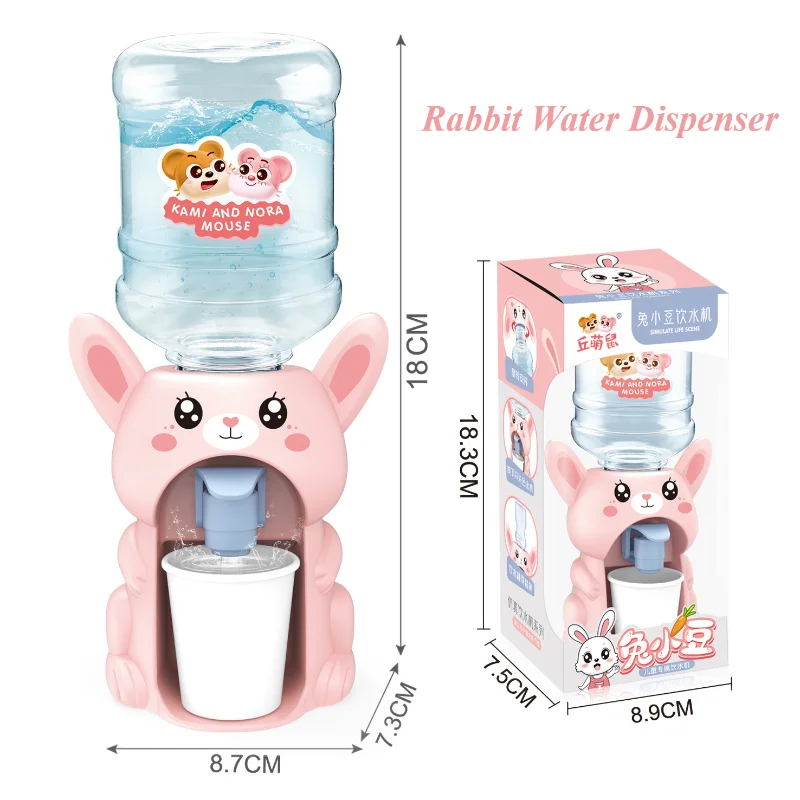 Miniaturowy dystrybutor wody dla dzieci Zabawka kuchenna do picia dla dzieci Kreskówka z motywem zwierzęcym Maszyna do soków Ozdoba domu Prezenty dla dzieci